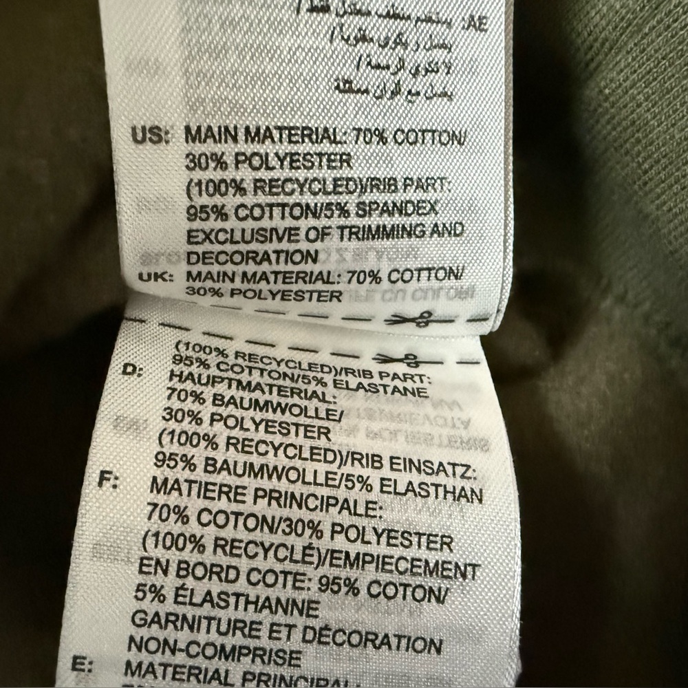 Adidas Logo Embroidered Boyfriend Sweatshirt in Olive Green Juniors Size XL - Picture 8 of 11